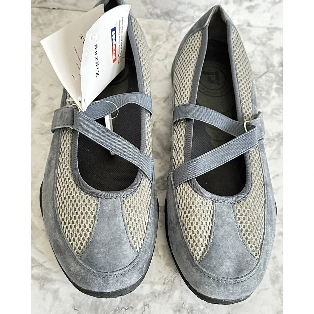 Propet Shoes Womens 10 Medium Zigzag Blue Gray Walking Orthotic Comfort New‎